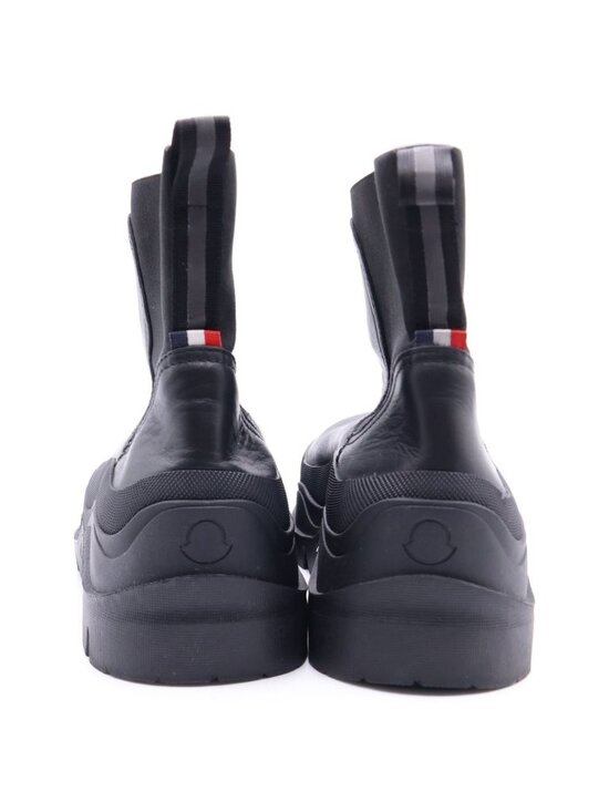 Moncler Larue Chelsea Side Gore Leather Boots Black main image 4